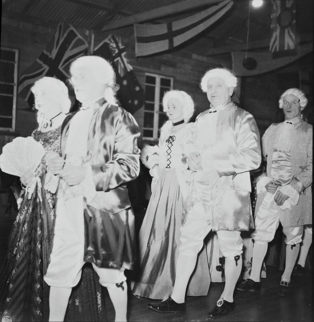 Period costume ball, Pomona Memorial School of Arts, 6 Reserve Street, Pomona,1951
