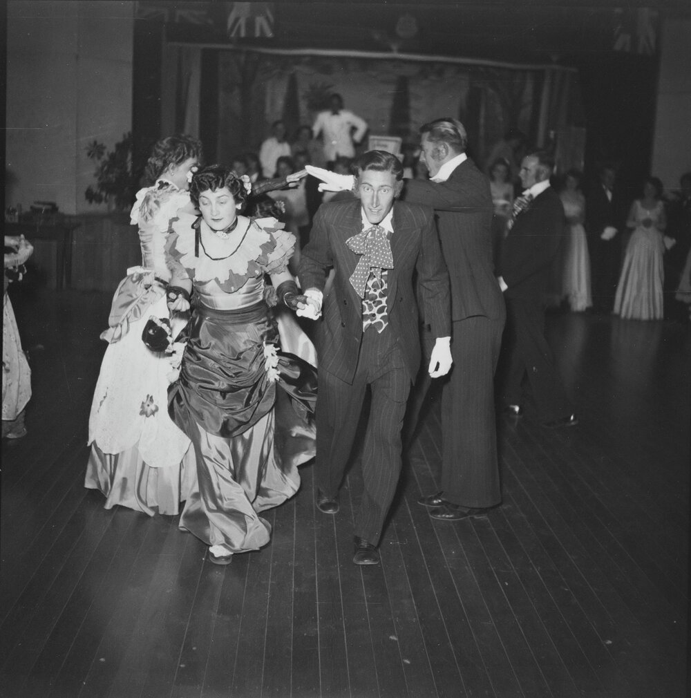 Period costume ball, Pomona Memorial School of Arts, 6 Reserve Street, Pomona,1951