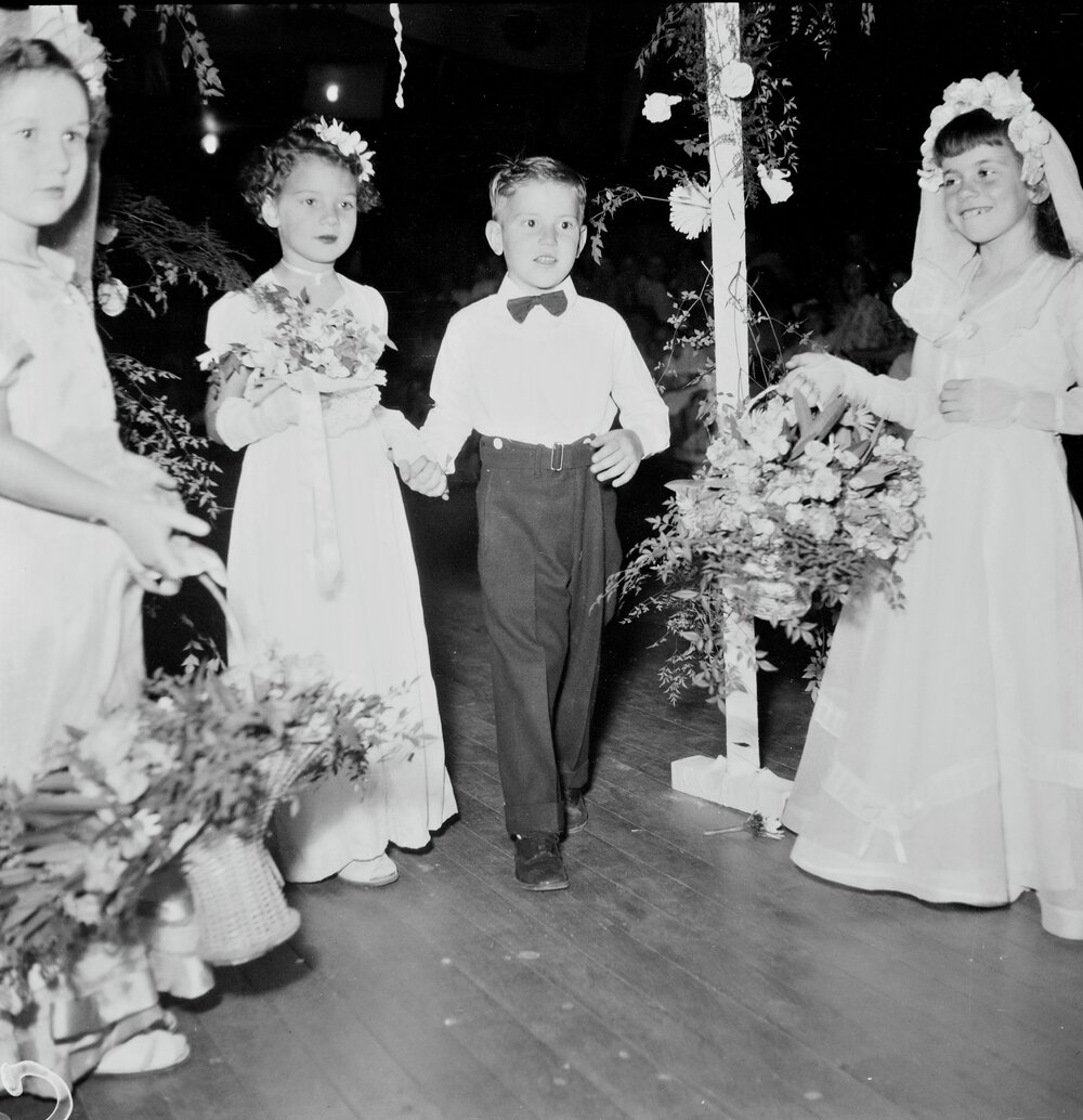 Bride and Groom, Children's fancy dress ball, Pomona, 1951