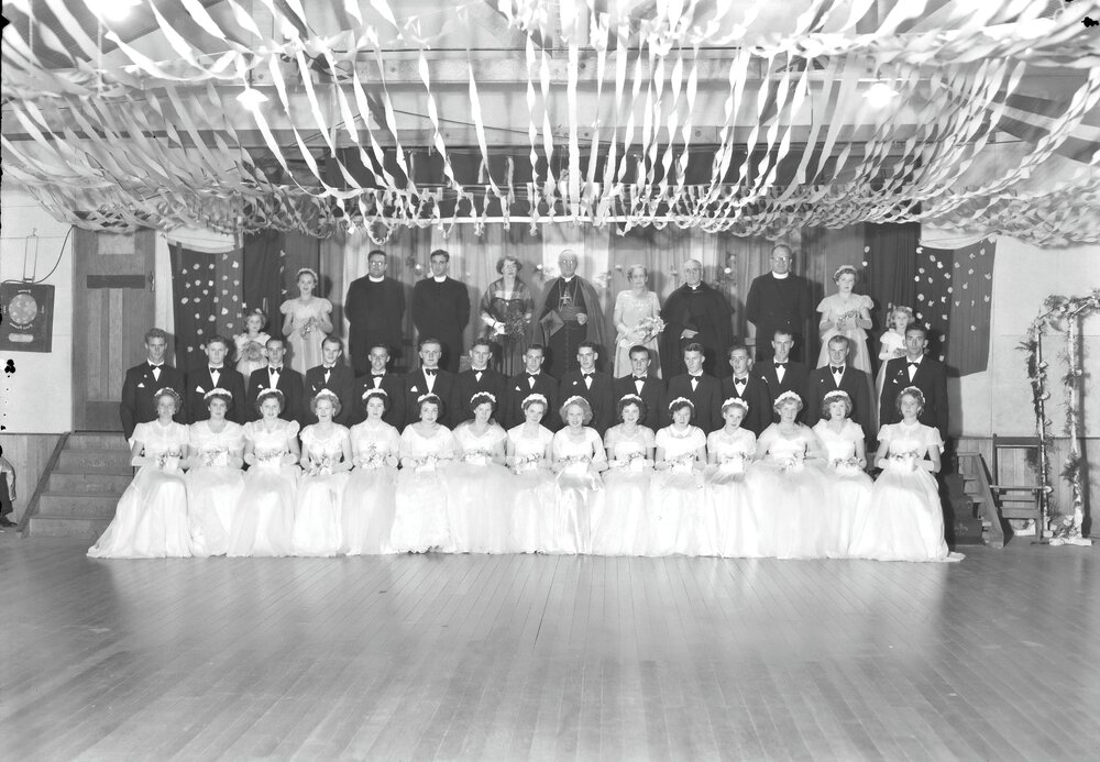 Attendees, Roman Catholic Debutante Ball, Majestic Theatre, Pomona, 1953