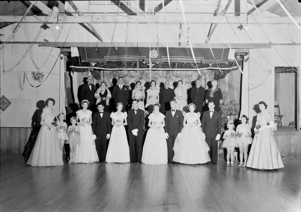 Attendees, Church of England Debutante Ball, Majestic Theatre, Pomona, 1956