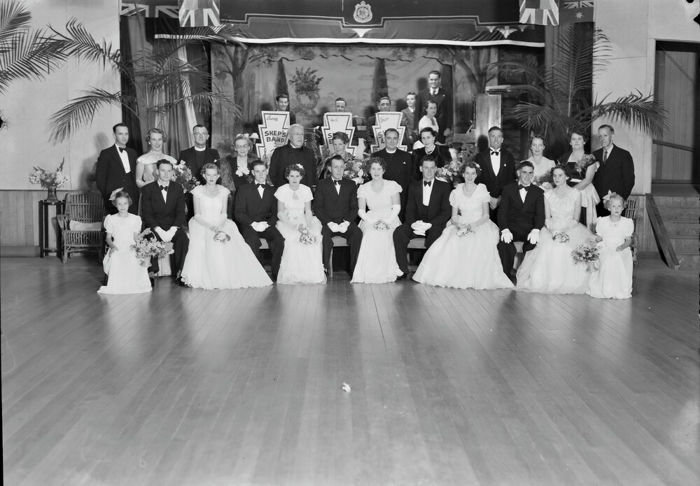 Attendees, Church of England Debutante Ball, Majestic Theatre, Pomona, 1952