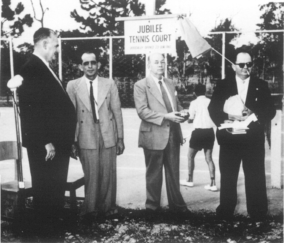 Official opening, Jubilee Tennis Court, Cooroy State School, Cooroy, 1962