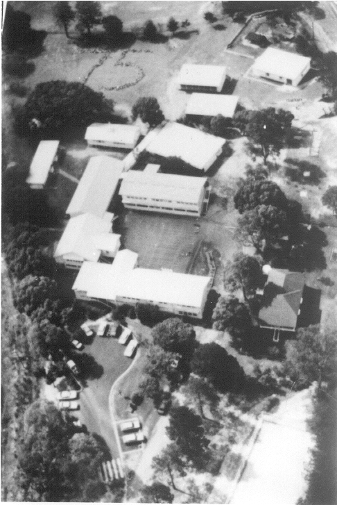 Aerial view, Cooroy State School, Cooroy, 1984