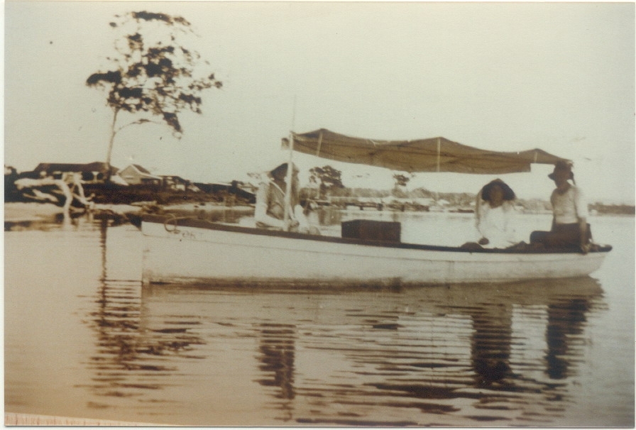 Boating party on board 'Como,' Noosa River, Munna Point, Noosaville