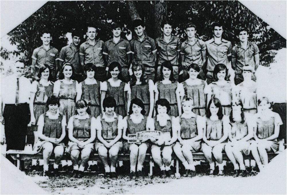Class photo, Grade 10, Pomona&nbsp;State High&nbsp;School,&nbsp;Pomona, 1969