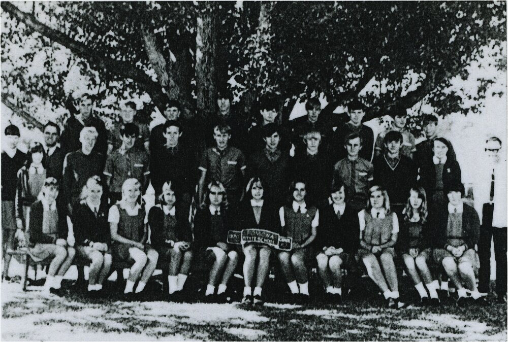 Class photo, Grade 10, Pomona&nbsp;State High&nbsp;School,&nbsp;Pomona, 1970