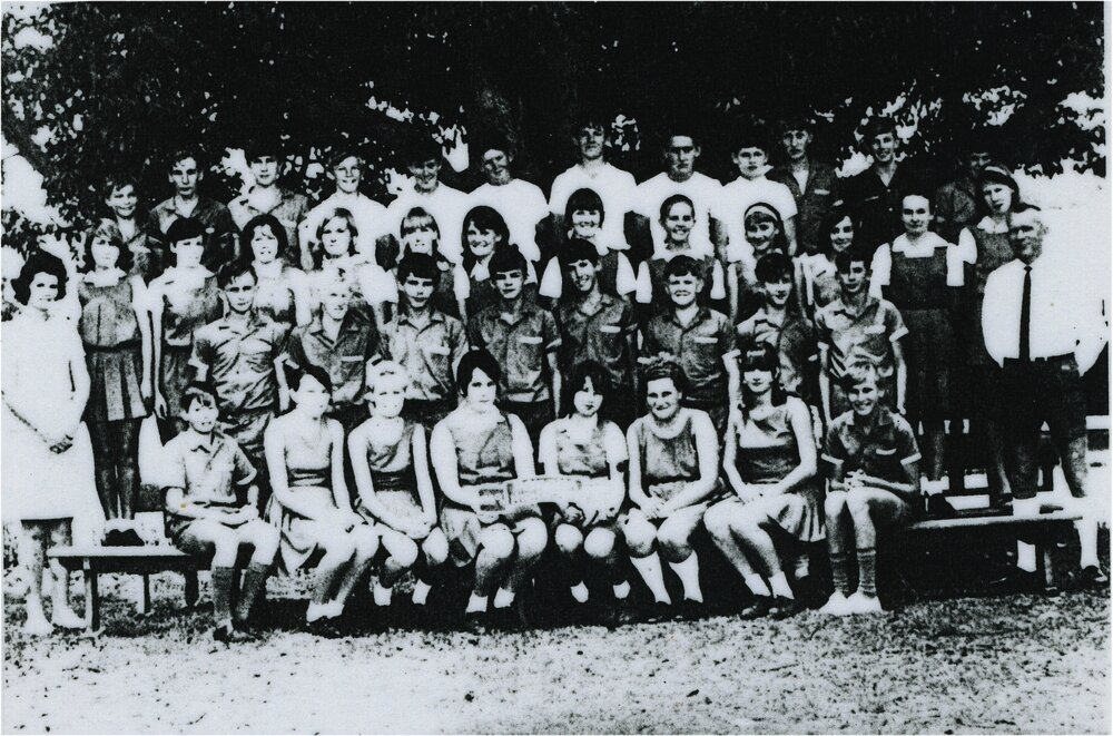 Class photo, Grade 9, Pomona&nbsp;State High School,&nbsp;Pomona, 1969