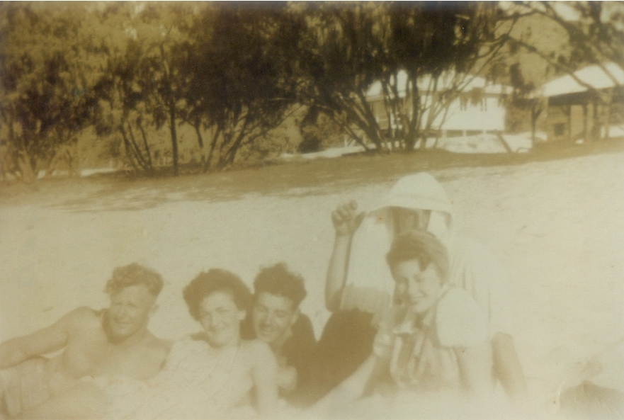 Beachgoers, Noosa Main Beach, Noosa Heads, December 1943