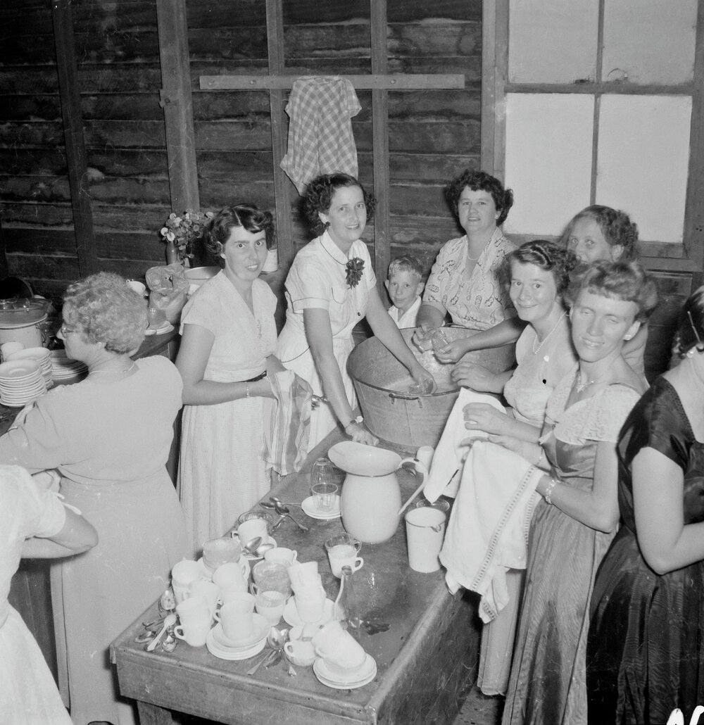 Time to clean up, Debutante Ball, Kin Kin School of Arts, Kin Kin, 1955