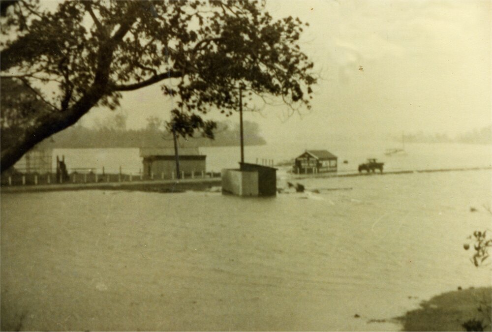 Flooding, Doonella Bridge, Tewantin, ca 1931