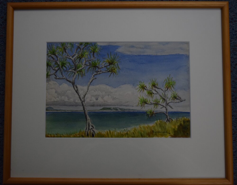 Views to Noosa North Shore, painting, Noosa Heads, ca 2010s