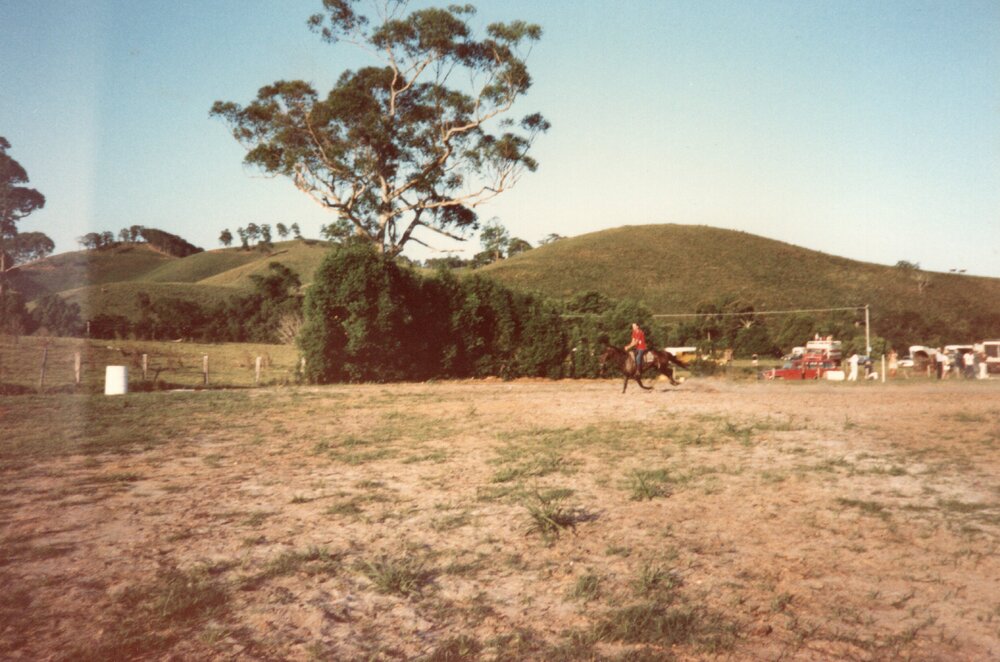 Finish, Great Kin Kin Horse Race, Kin Kin, ca mid-late 1980s