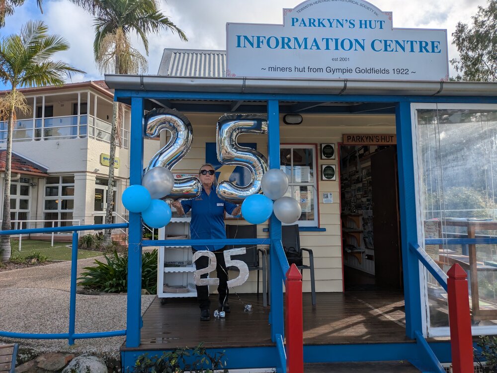 Gail McBurney, 'Celebrating Parkyn's Hut 25th Anniversary,' Tewantin, 13 June 2026