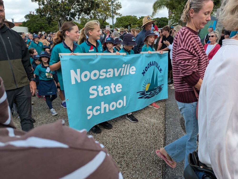 Noosaville State School representatives, ANZAC Day parade, Tewantin, 25 April 2026