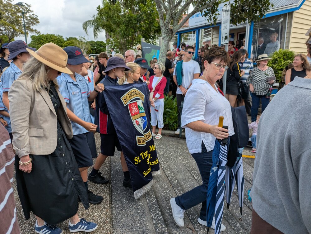Saint Thomas More Primary School representatives, ANZAC Day parade, Tewantin, 25 April 2026