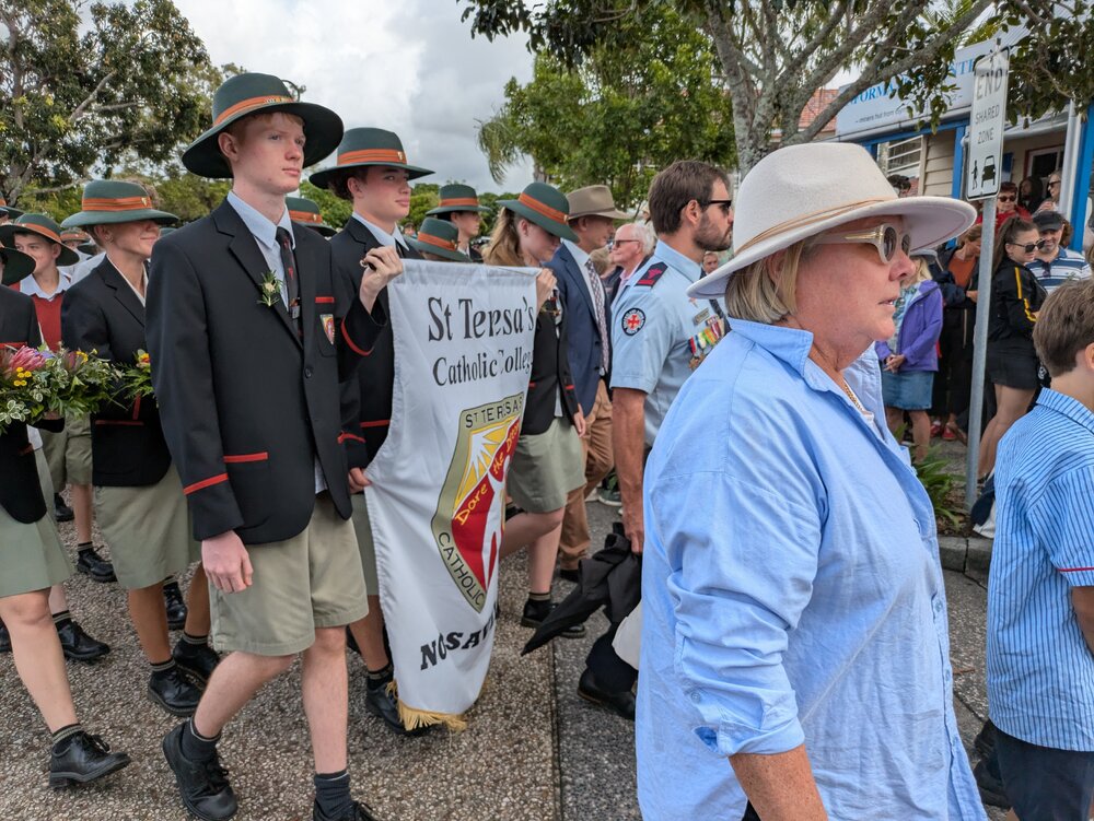St Teresa's Catholic College representatives, ANZAC Day parade, Tewantin, 25 April 2026