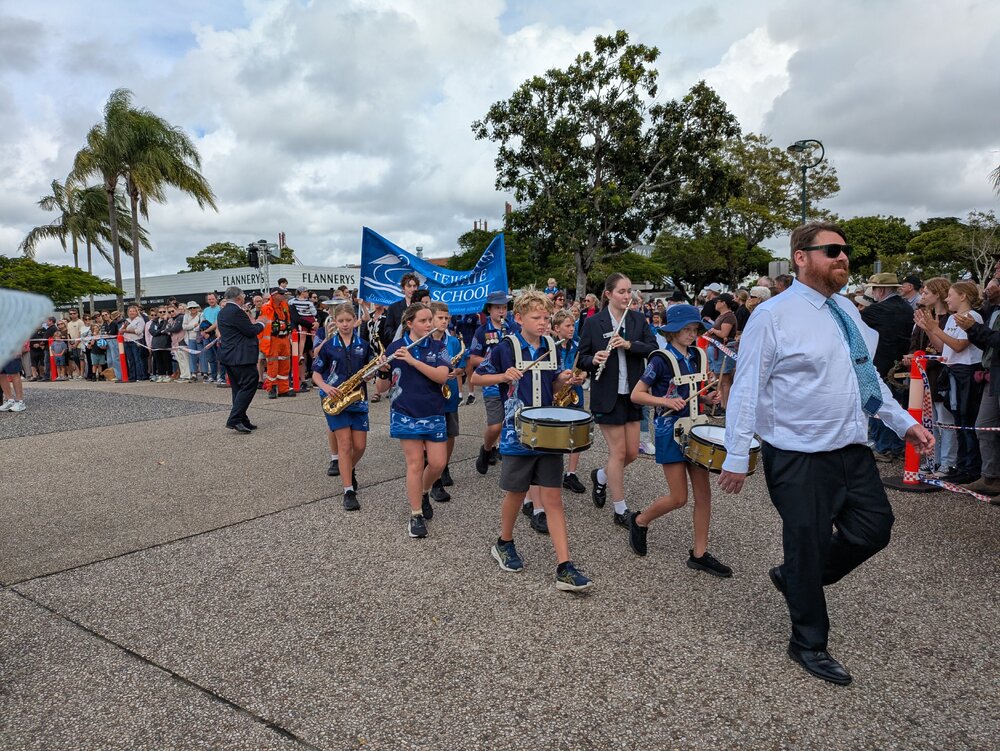 Tewantin State School representatives, ANZAC Day parade, Tewantin, 25 April 2026