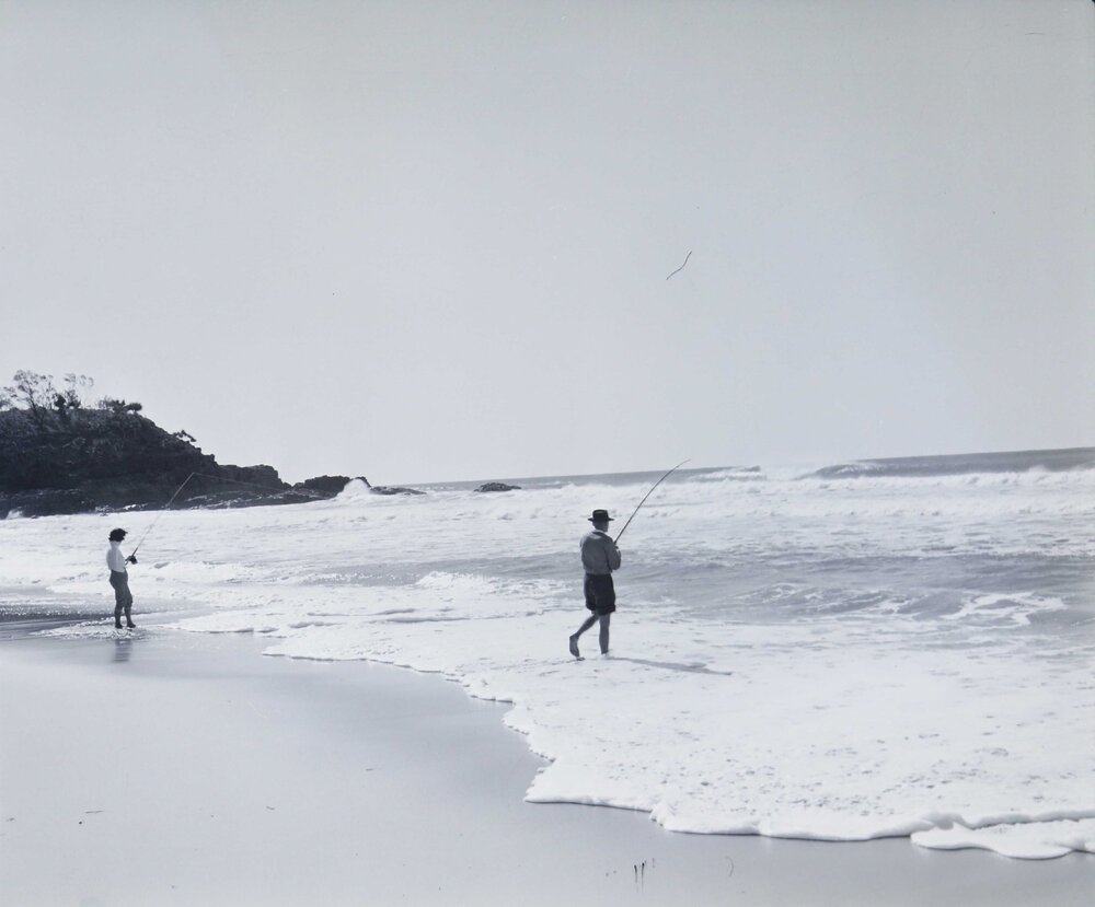 Beach fishing, Sunshine Beach, 1966
