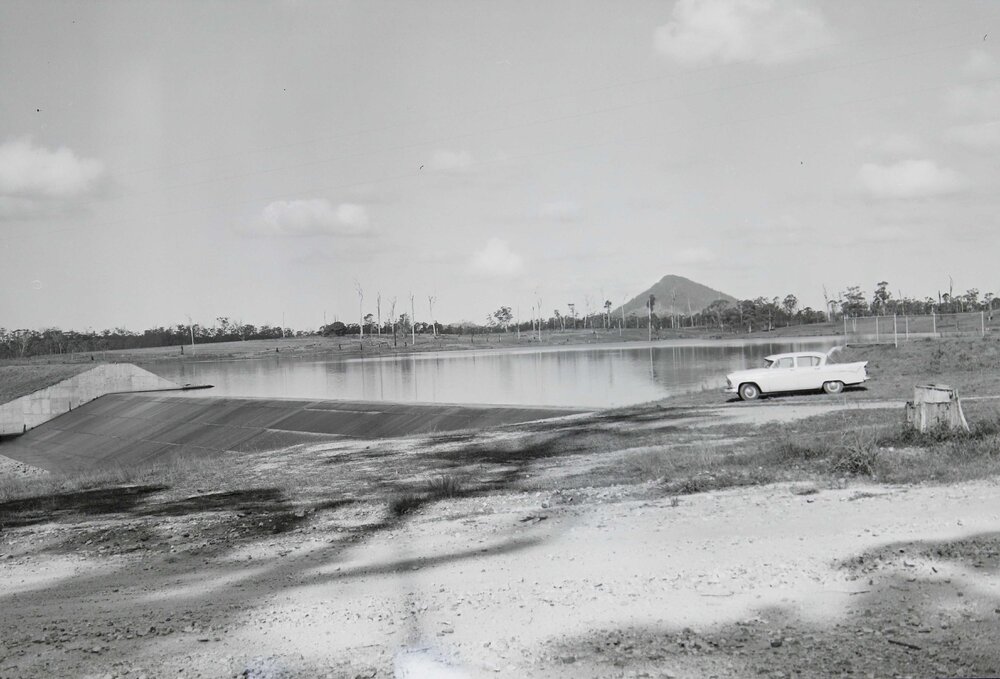 Six Mile Creek Dam, Lake Macdonald, 1966