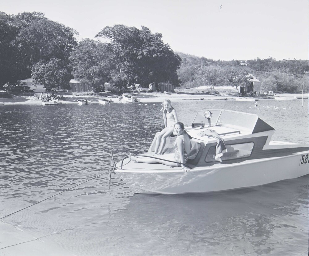 Holiday makers, The Woods, Noosa Heads, 1966