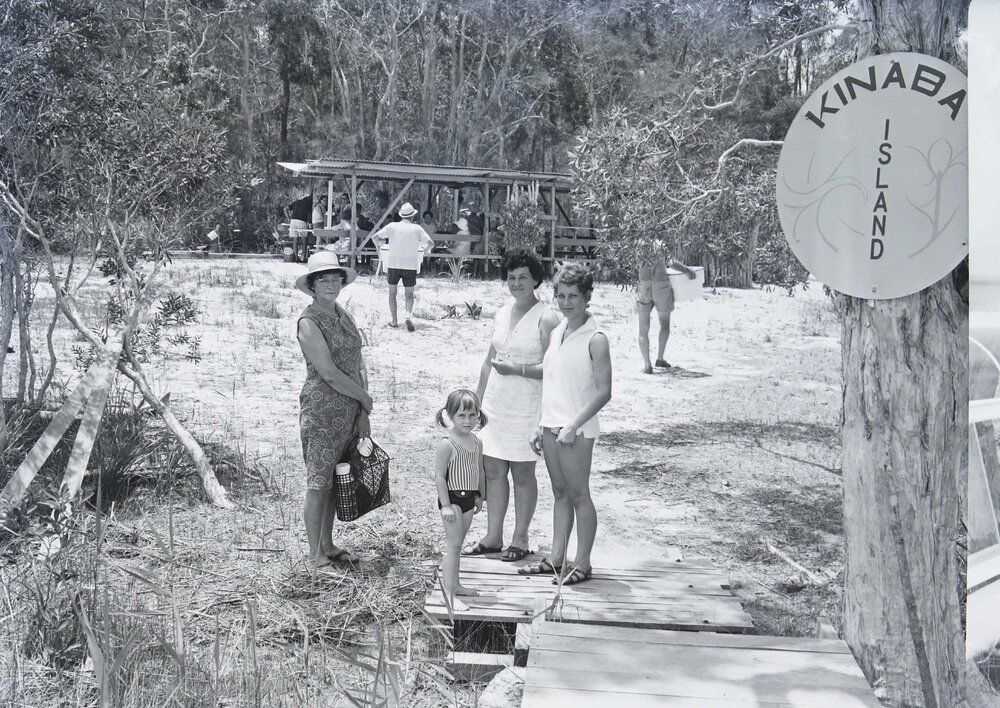 Daytrippers, 'Kinaba' Island, Cooloola National Park, Lake Cootharaba, ca 1960s