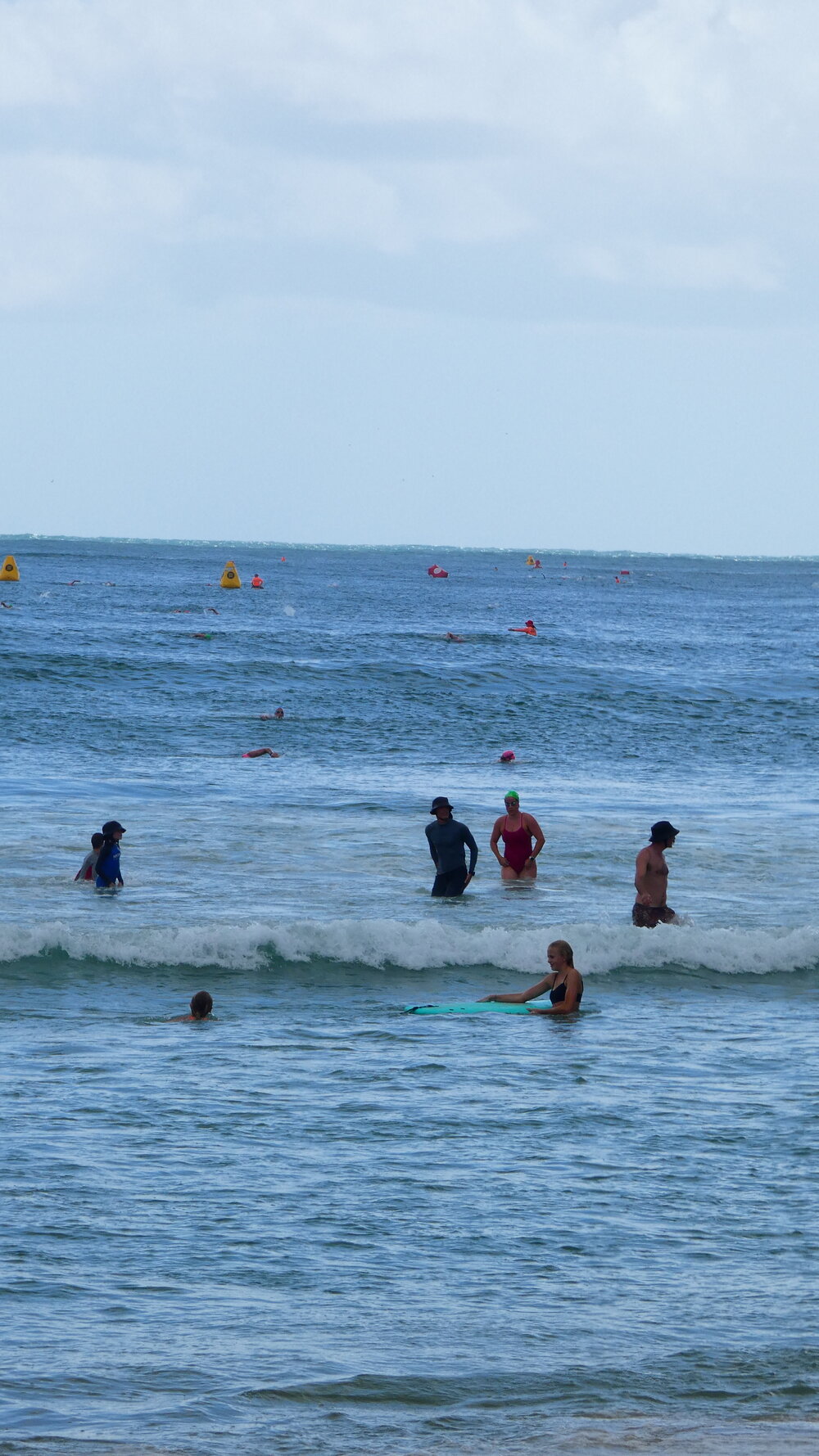 Competitors and spectators, Noosa Summer Swim Festival, Noosa Main Beach, Noosa Heads, 23 February 2025