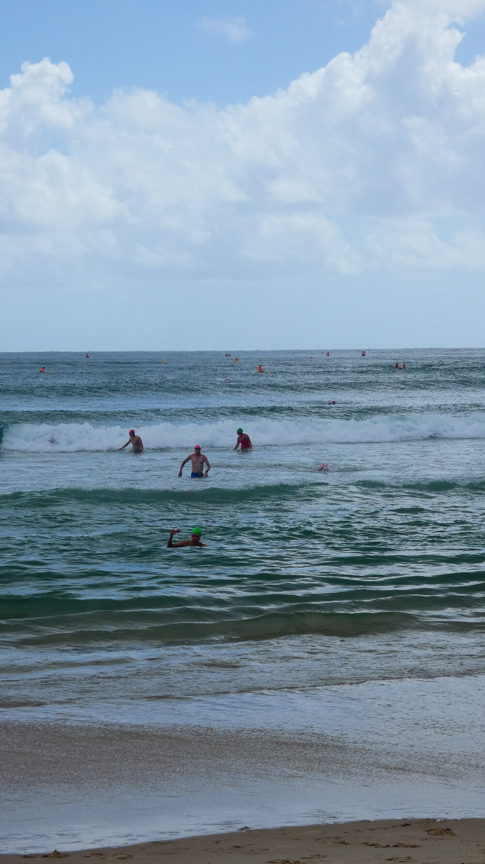 Competitors and spectators, Noosa Summer Swim Festival, Noosa Main Beach, Noosa Heads, 23 February 2025
