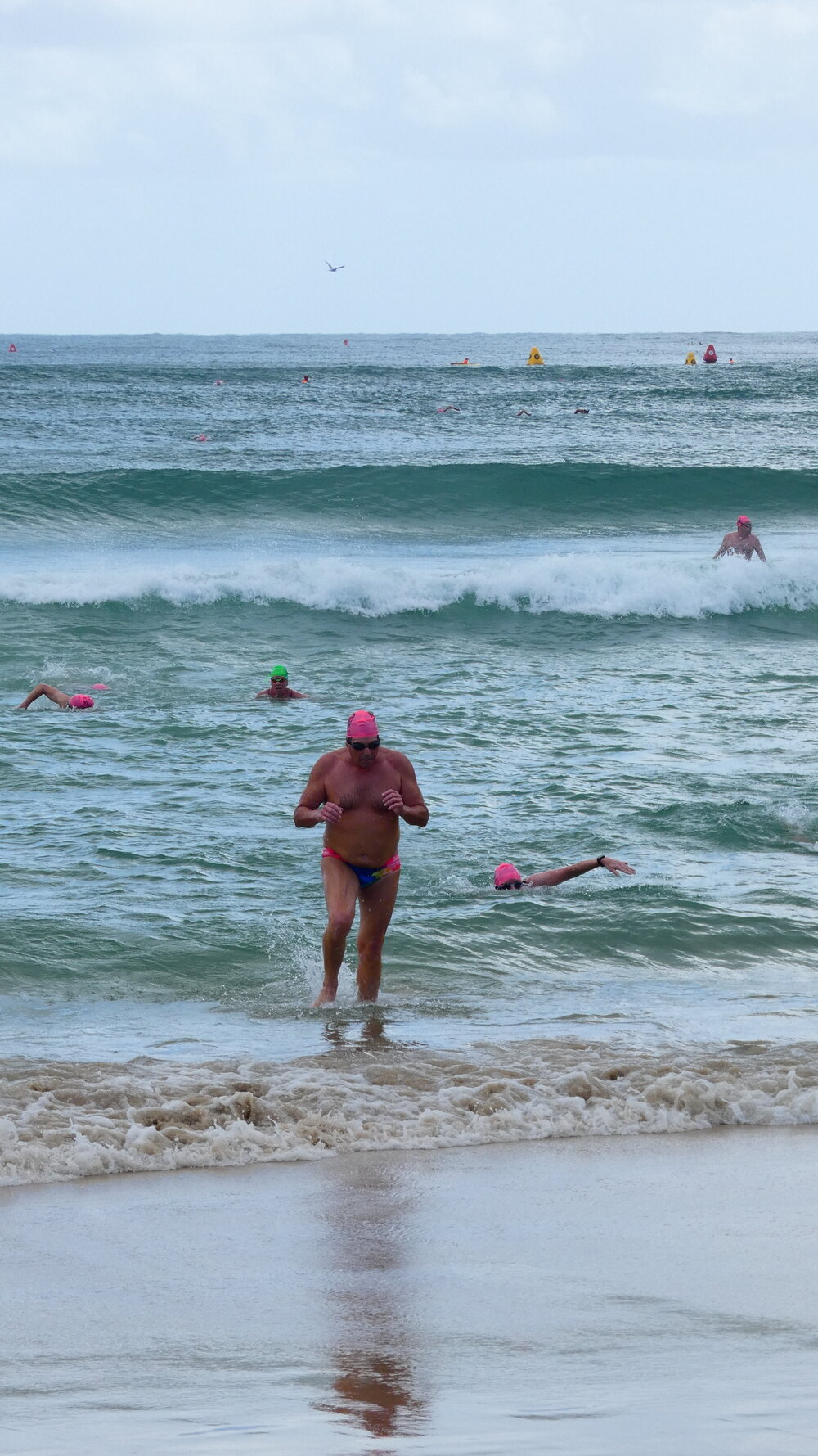 Competitors and spectators, Noosa Summer Swim Festival, Noosa Main Beach, Noosa Heads, 23 February 2025