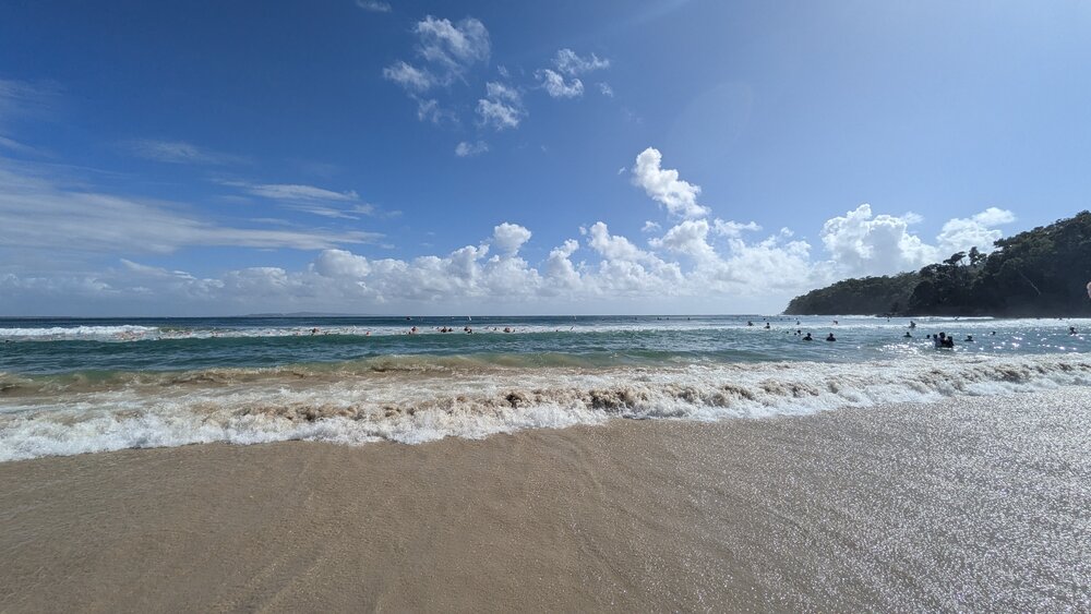 Competitors, Noosa Summer Swim Festival, Noosa Main Beach, Noosa Heads, 23 February 2025