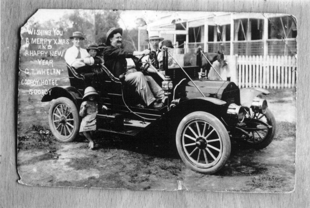 Advertising greeting card, G. T. Whelan, Cooroy Hotel, Cooroy, ca 1914