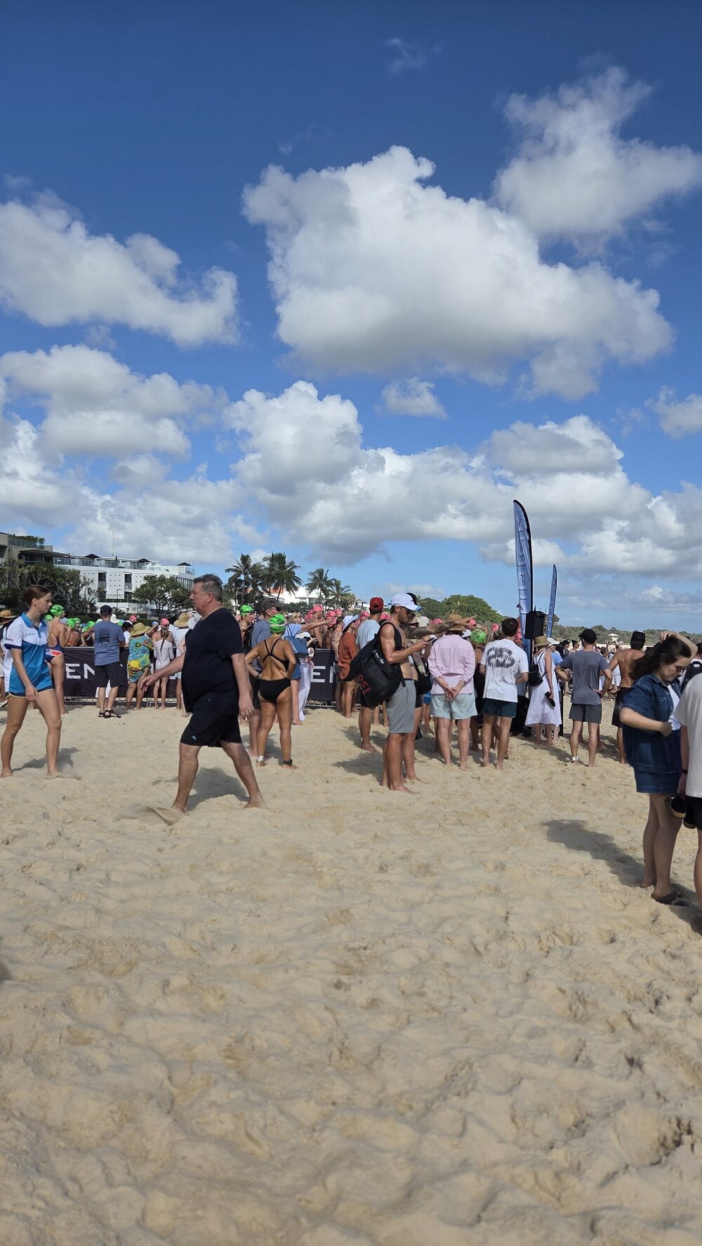 Competitors and spectators, Noosa Summer Swim Festival, Noosa Main Beach, Noosa Heads, 22 February 2026