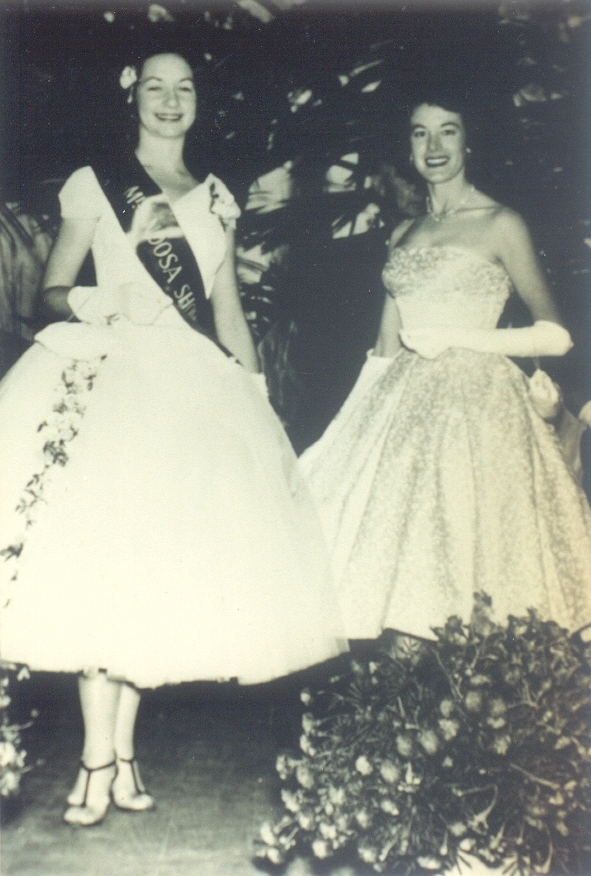 Julianne Doran with June Napier, 'Miss Noosa Show', Noosa Country Show Ball, Pomona, ca 1958