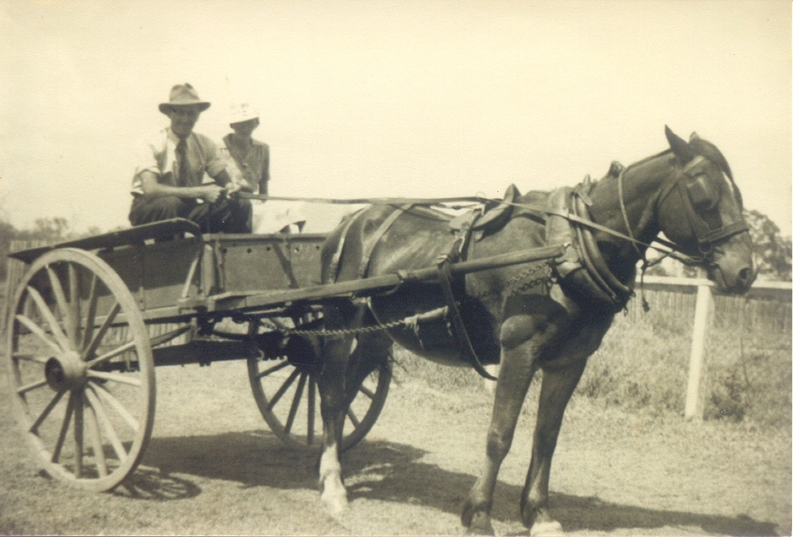 Cliff Webb with his mother Ivy, Kareewa, 1942