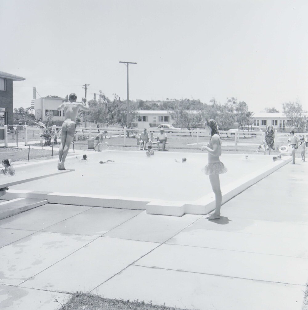 Enjoying the pool, Peregian Beach Swimming Pool, Peregian Beach, 1967