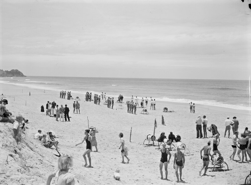 Competition, lifesaving carnival, Sunshine Beach, 1949