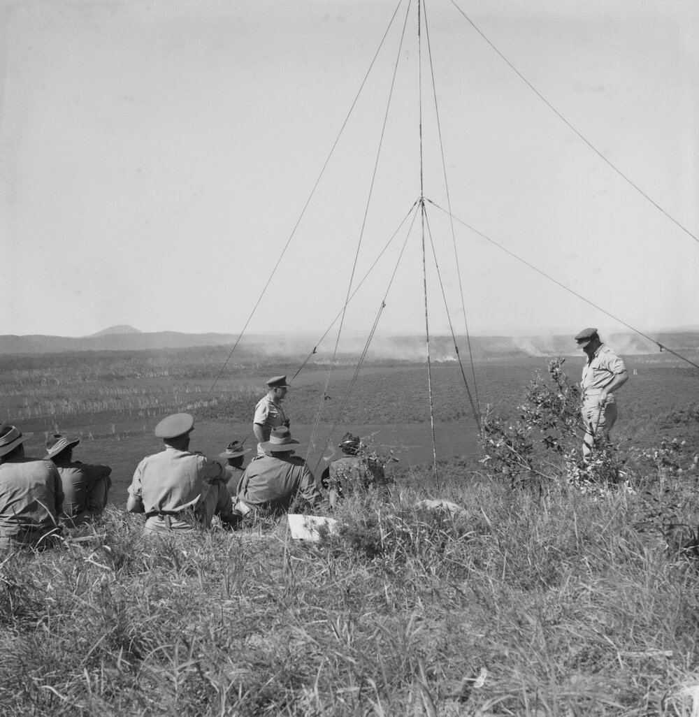 Observation and communication, military exercises, Sunshine Beach region, 1951