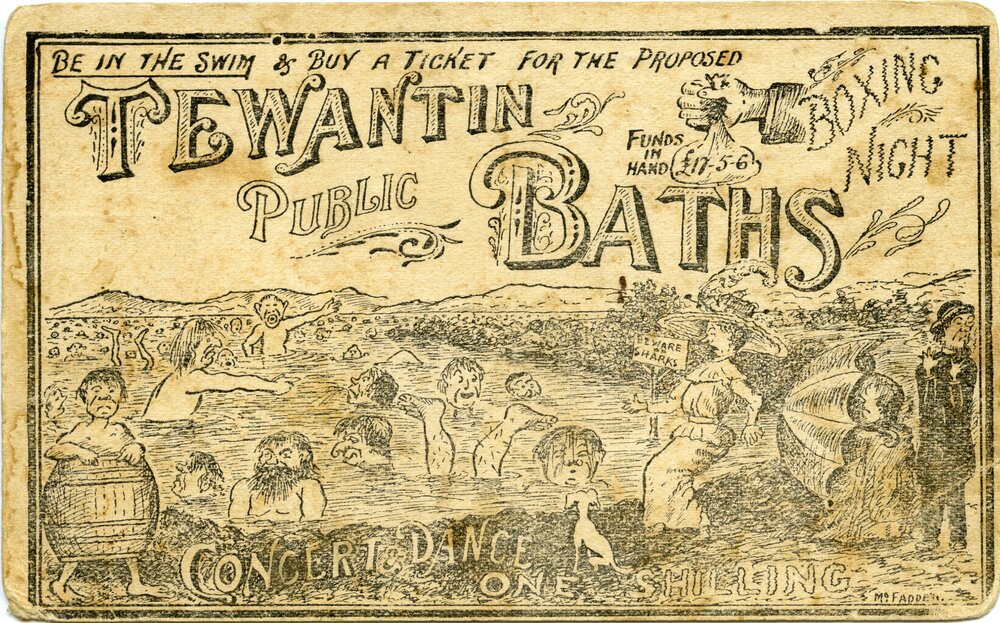 Fundraising postcard, Tewantin Public Baths, ca 1912