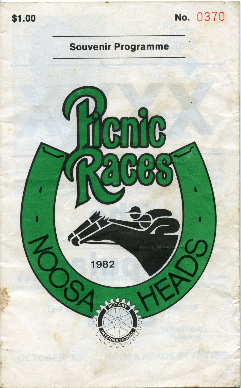 Souvenir Programme, Picnic Races, Picnic Racetrack, Cooroy, October 1982