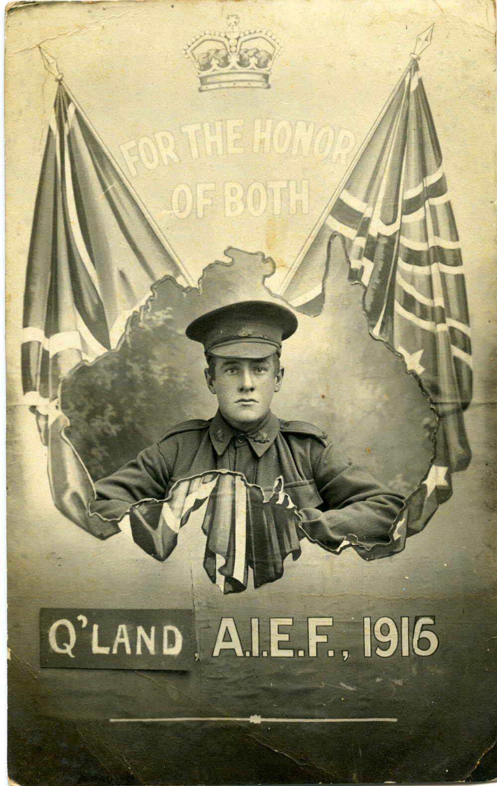 Souvenir postcards and certificate, displayed during the Noosa's War Front exhibition at Noosaville Library, Noosaville, 20 November 2015