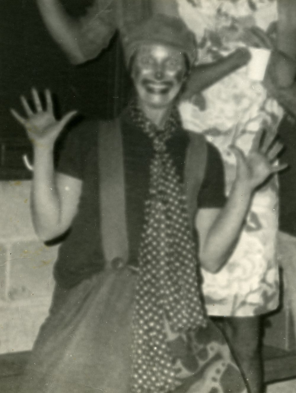 Rosie Hall in costume, Pomona, 1980s