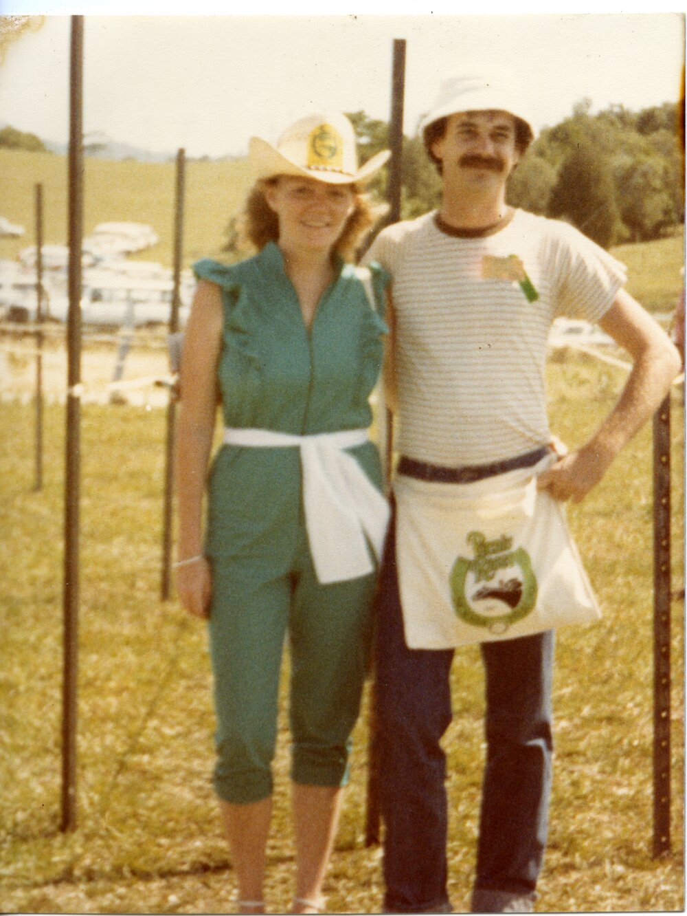 Phillip and Kim Blakeney, Picnic Races, Picnic Racetrack, Cooroy, October 1982
