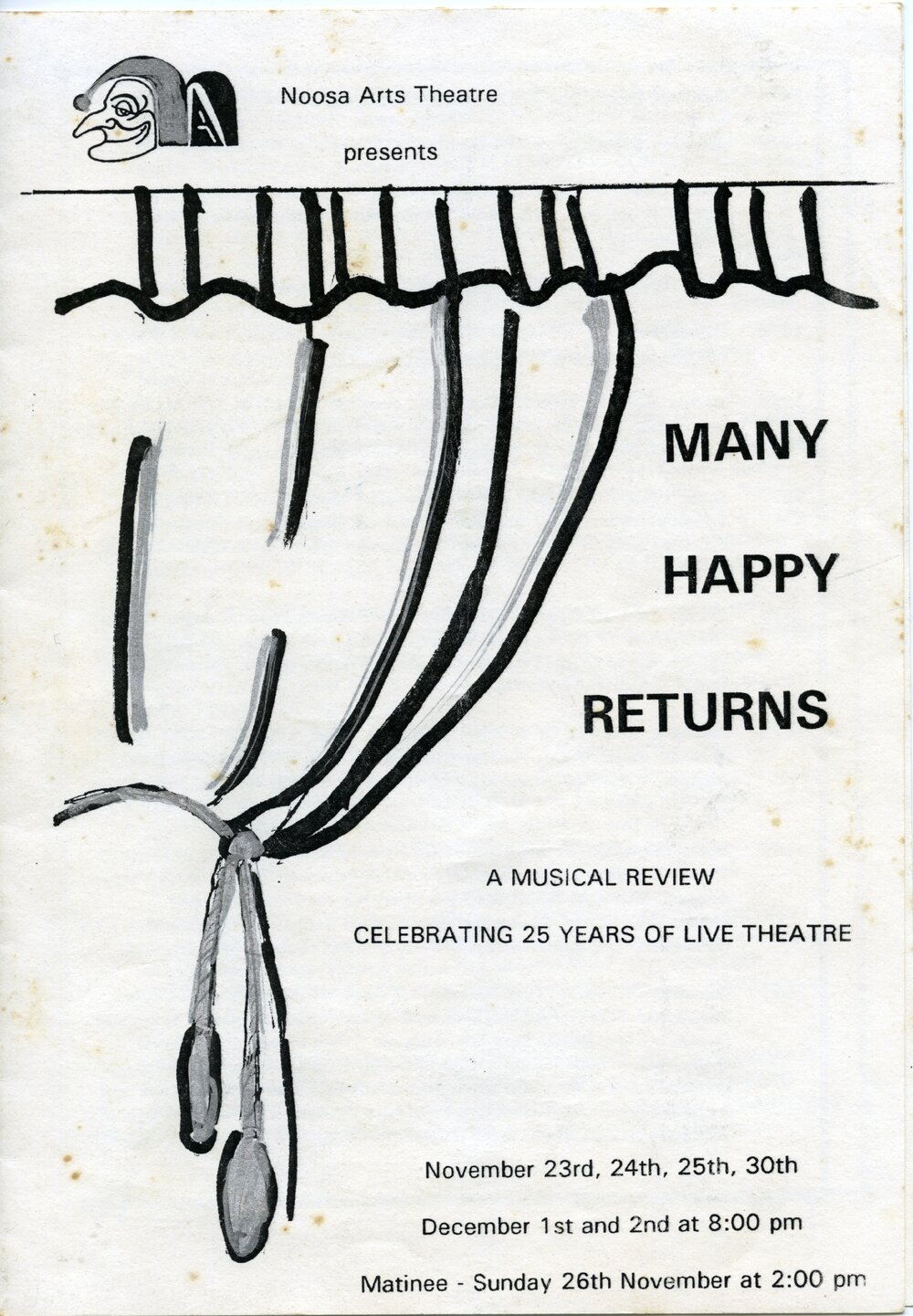 'Many Happy Returns,' Noosa Arts Theatre, Weyba Road, Noosaville, 23 November - 2 December 1995