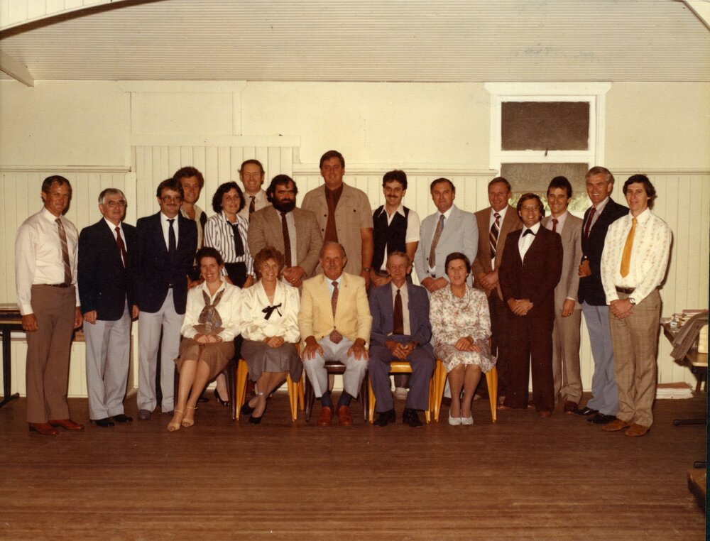 Group Photo, Noosa Shire Council 75th Anniversary Meeting, Tewantin, 15 May 1985