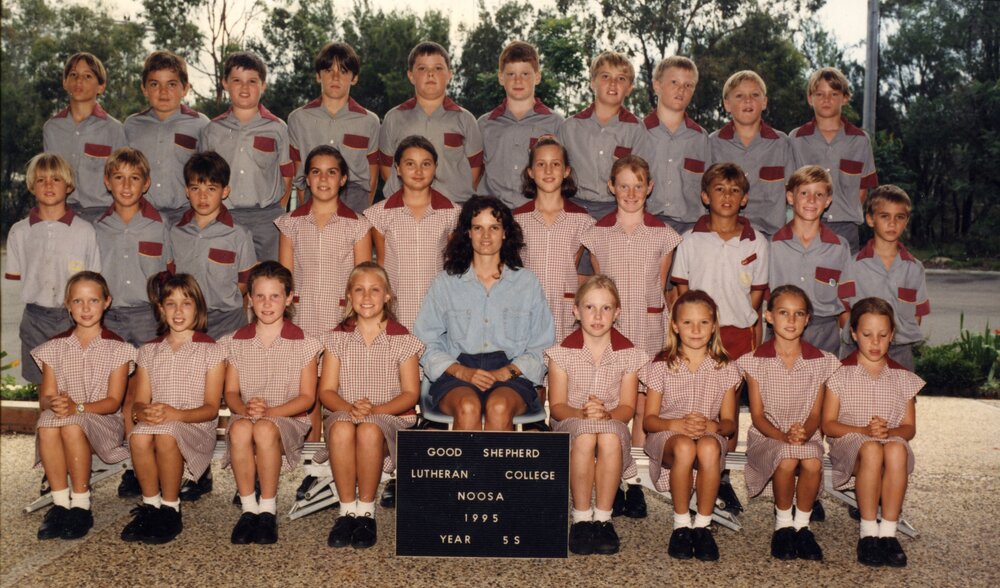 Class Photo, Grade 5S, Good Shepherd Lutheran College, Noosaville, 1995