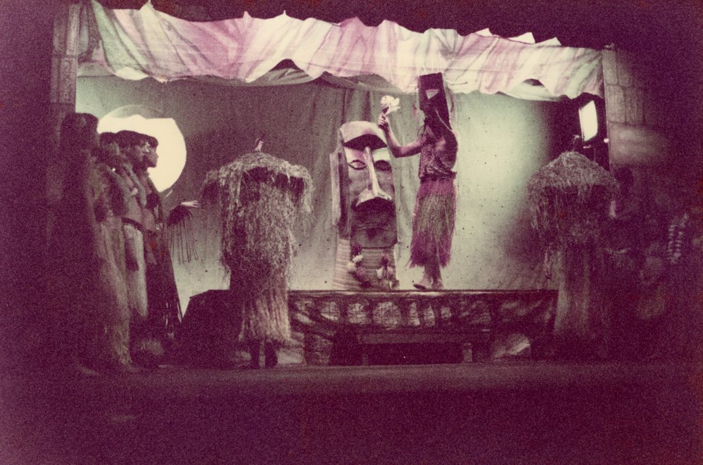 Performer on stage performing in  'Snow White and the Seven Sailors', Majestic Theatre, Pomona, December 1984