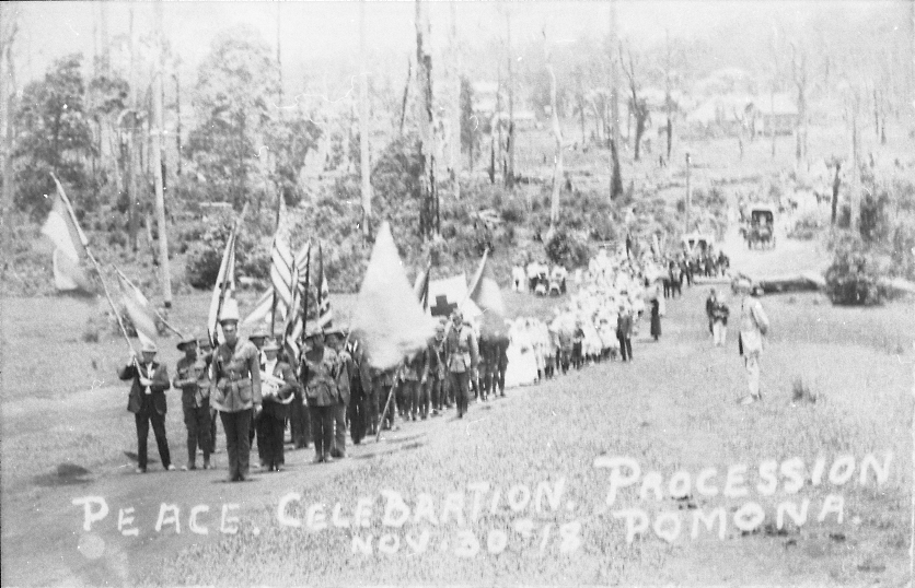 Procession, WWI Peace celebrations, Pomona, 30 November 1918