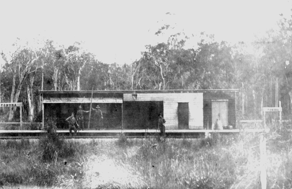 Railway siding, Pomona Railway Station, Pomona, ca 1905