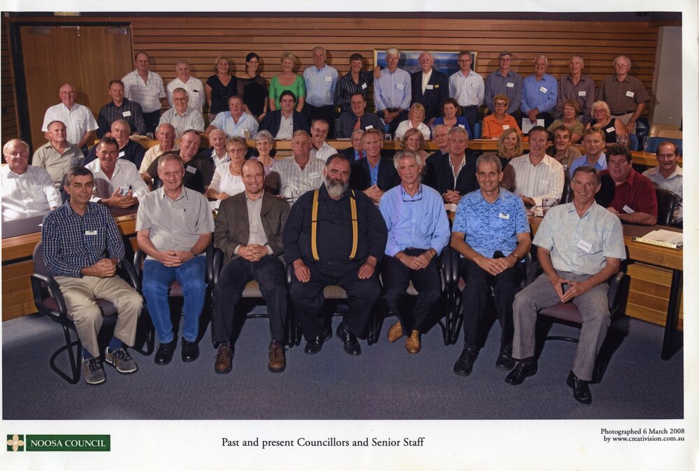 Present and past Councillors and Senior Staff, Council Chambers, Noosa Council, Tewantin, 6 March 2008
