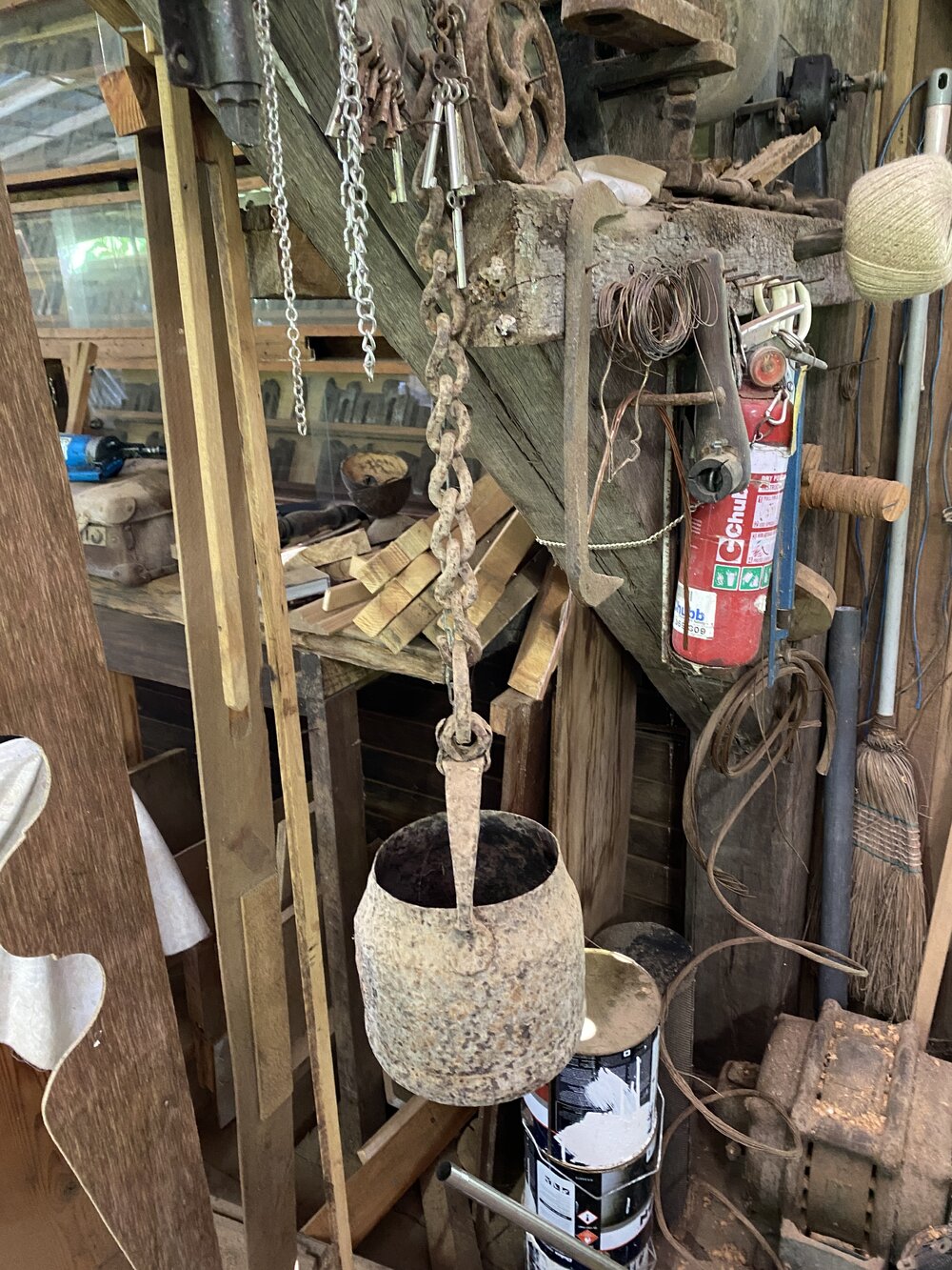 Interior relics, Alfredson's Joinery, 28 King Street, Cooran, 1 May 2024